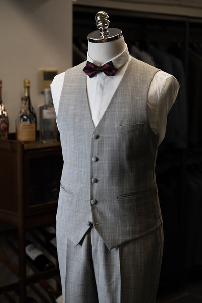 Light Grey Checkered Suit