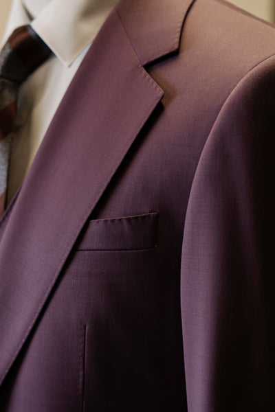 Dark Purple Notch Lapel Luxury Suit