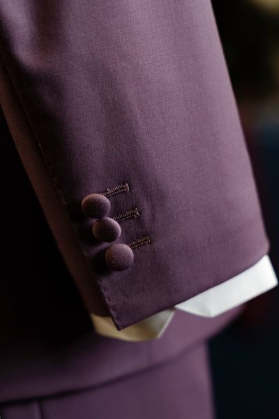 Dark Purple Notch Lapel Luxury Suit