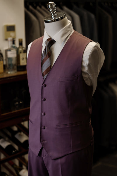 Dark Purple Notch Lapel Luxury Suit