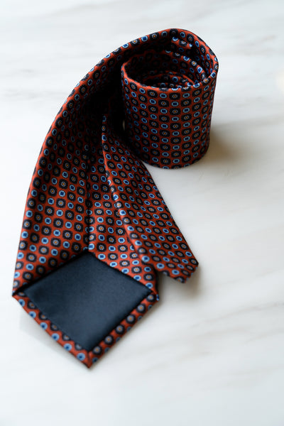 AT072OR Dark Orange Flroal Tie