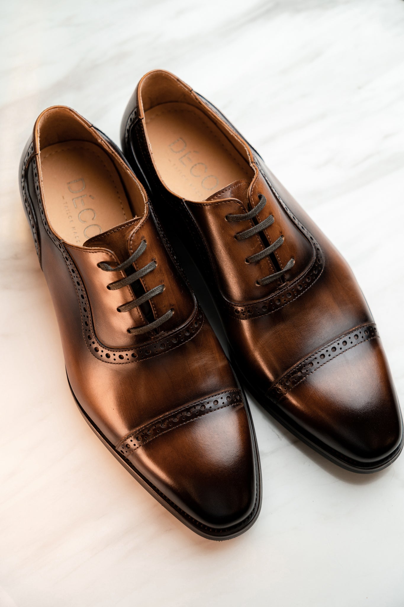 LS001BN Brown Leather Shoes