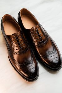 LS003BN Brown Leather Shoes