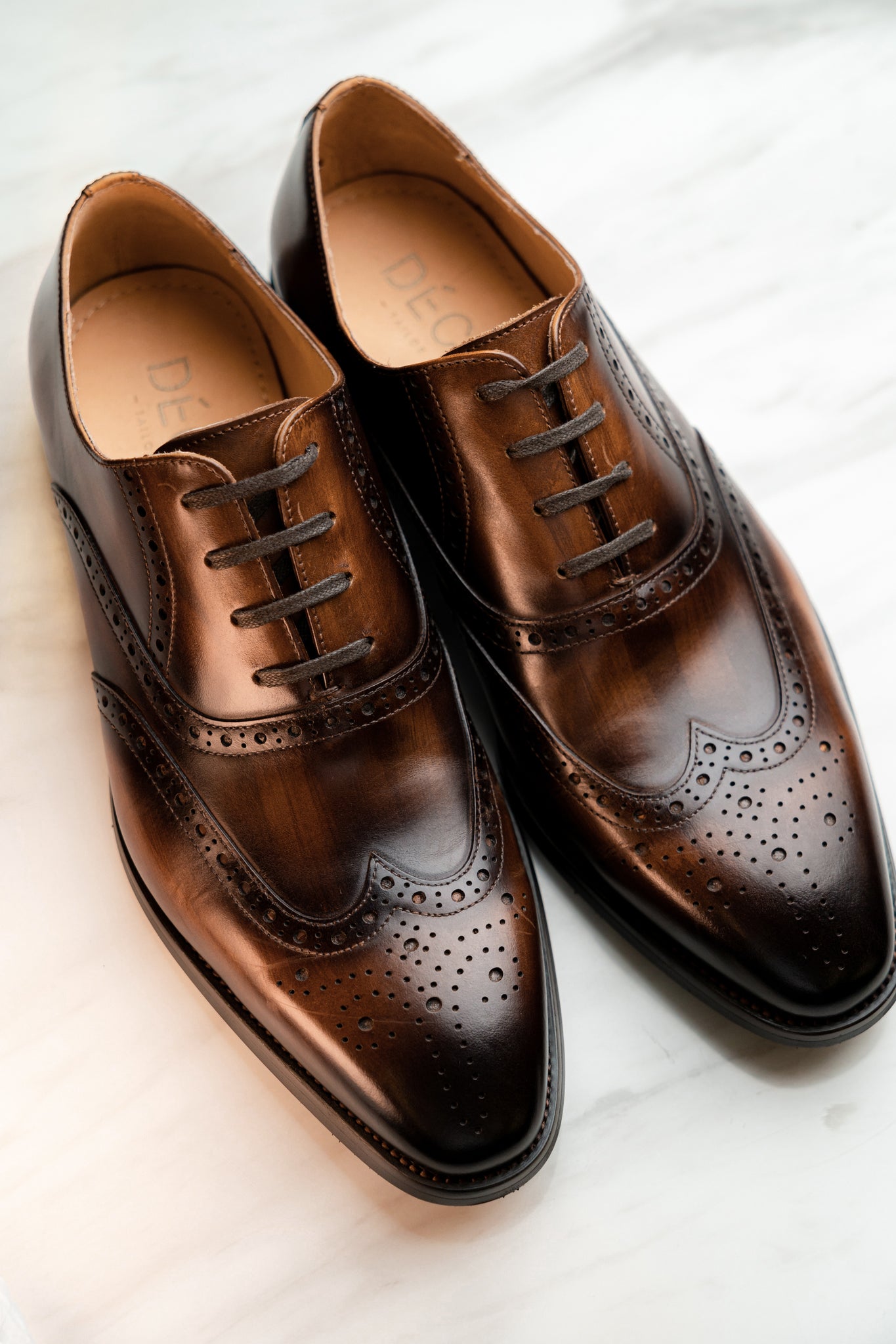 LS005BN Brown Leather Shoes