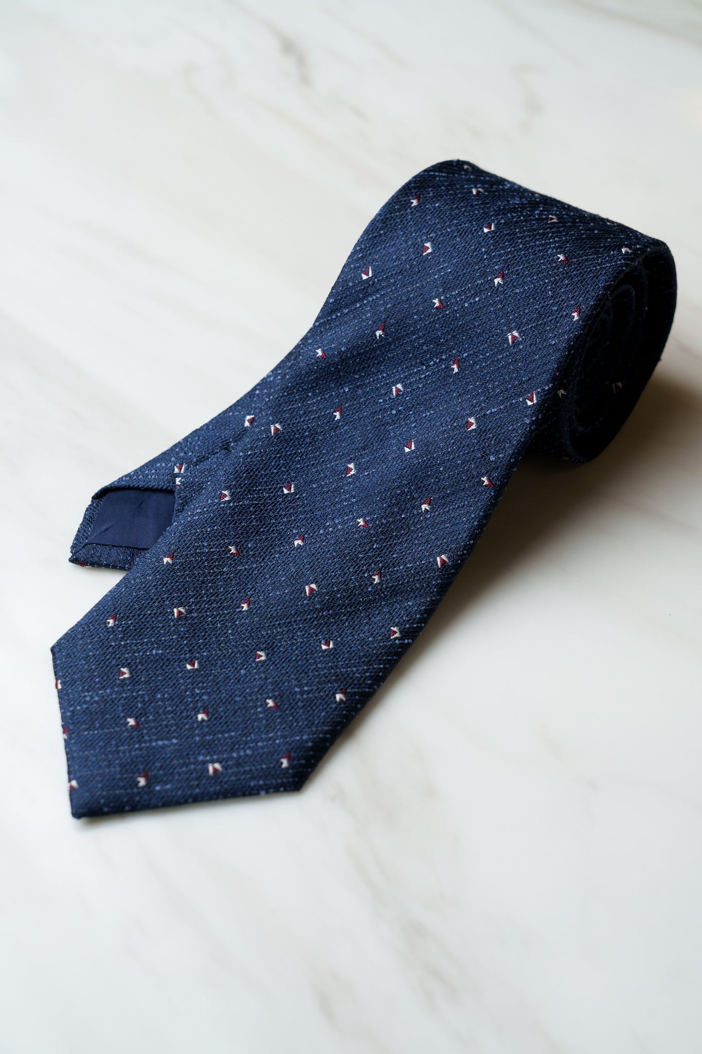 AT054BU Midnight Blue Dots Tie