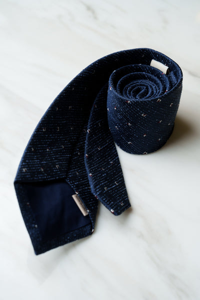 AT054BU Midnight Blue Dots Tie