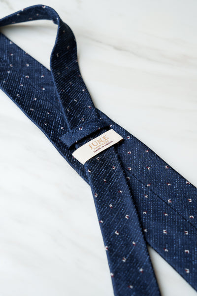 AT054BU Midnight Blue Dots Tie