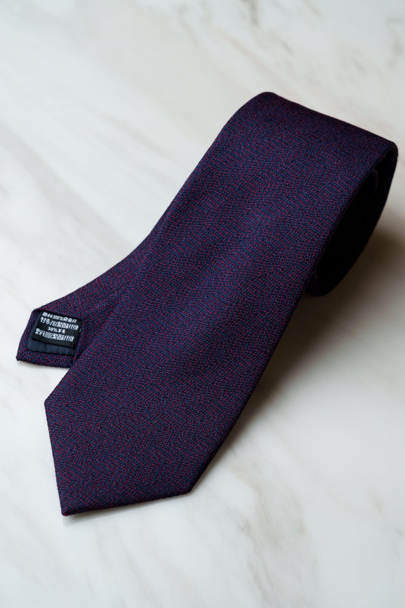 AT171BURD Dark Blue/Red Herringbone Tie