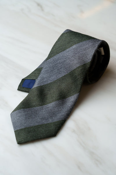 AT179GNGY Moss Green/Grey Stripe Tie