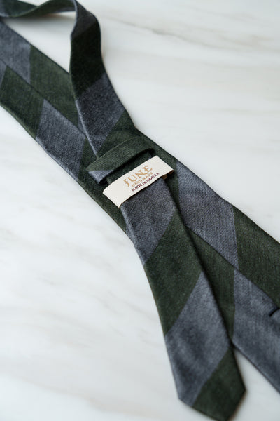 AT179GNGY Moss Green/Grey Stripe Tie
