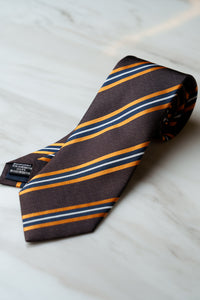 AT180BNOR Brown/Orange Stripe Tie