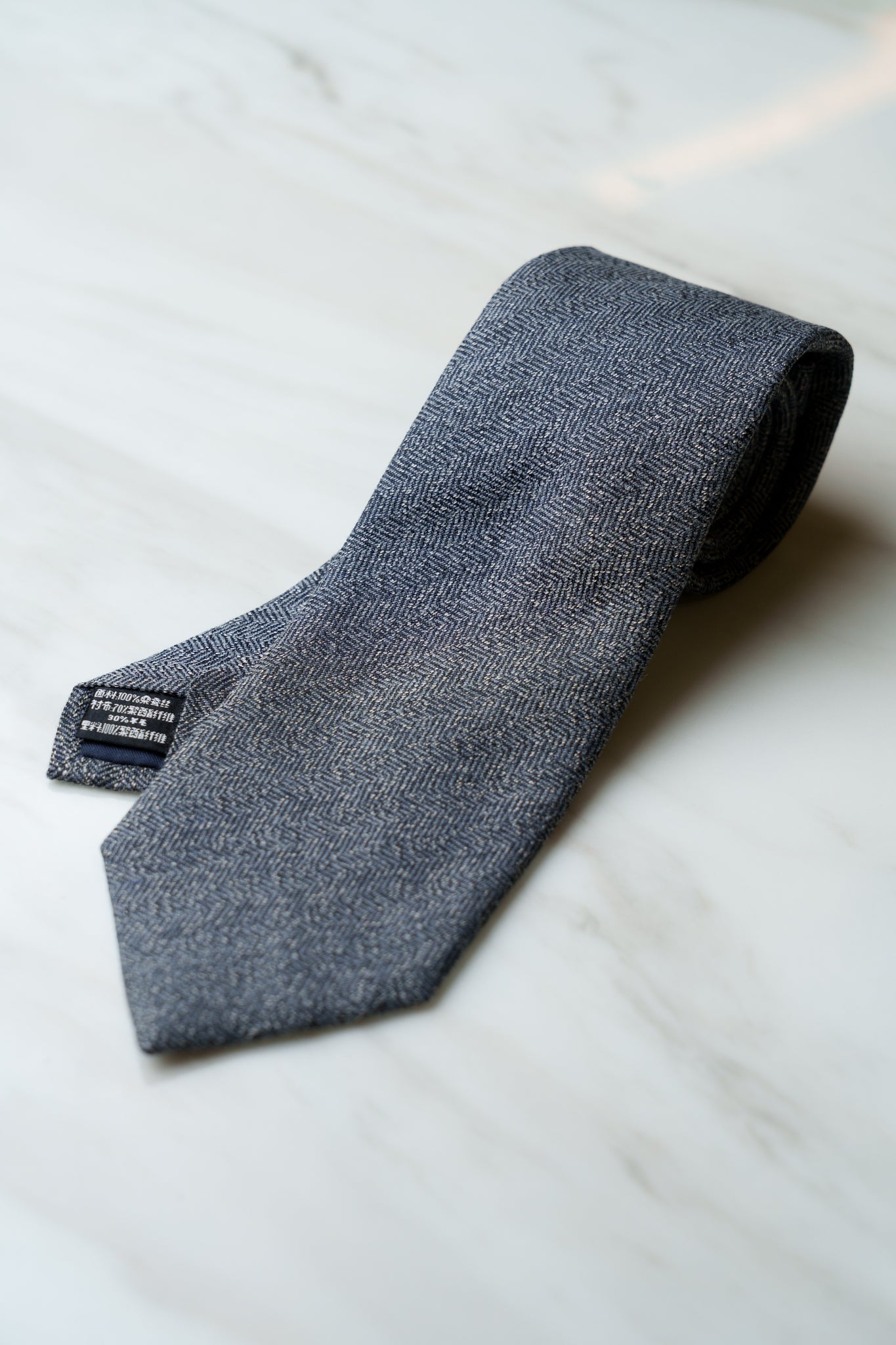 AT183GY Middle Grey Herringbone Tie