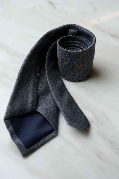 AT183GY Middle Grey Herringbone Tie