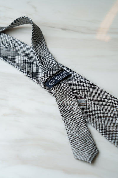 AT185GY Light Grey Check Tie