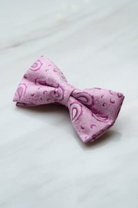 B132PK Pink Paisley Bow Tie