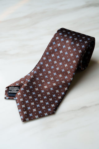 AT189BN Dark Brown Floral Tie