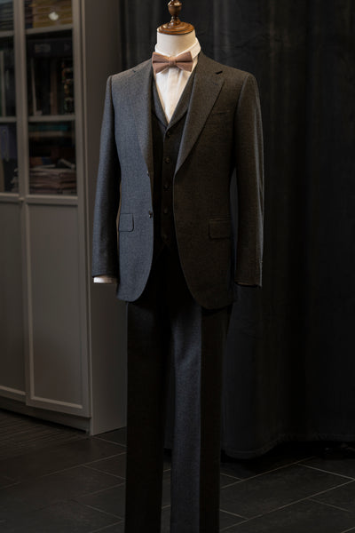 Dark Grey Flannel Luxury Suit