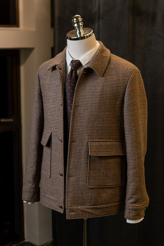 Brown Houndstooth Jacket by Customize