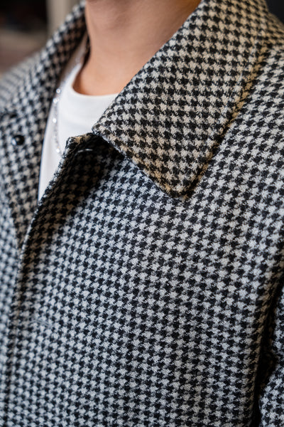 Black & White Houndstooth Jacket by Customize