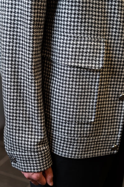 Black & White Houndstooth Jacket by Customize