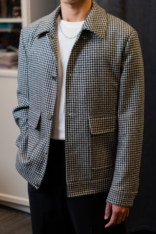 Black & White Houndstooth Jacket by Customize