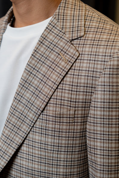 Brown Checkered OverSize Suit by Customize