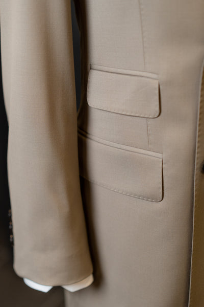 Khaki Double-Breasted Suit