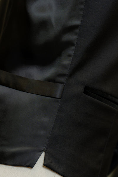 Black Velvet Double-breasted Waistcoat