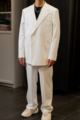 White Double-breasted OverSize Suit by Customize