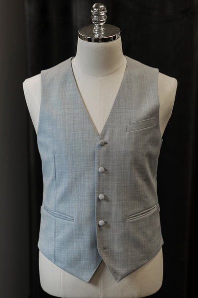 Light Blue With Notch Lapel Minimal Suit