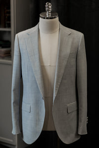 Light Blue With Notch Lapel Minimal Jackets