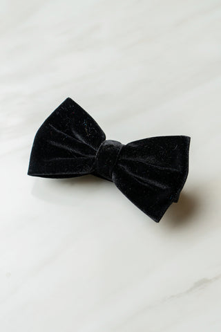B154BK Black Velvet Bow Tie