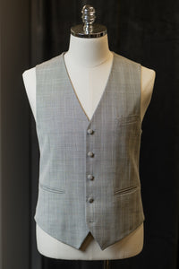 Light Grey Checkered Waistcoats