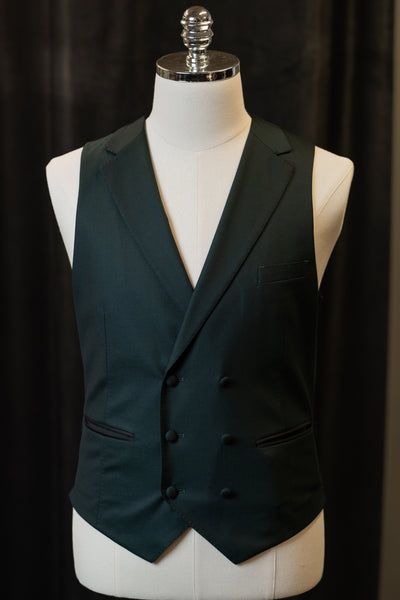 Dark Green Tuxedo With Black Notch Lapel Suit