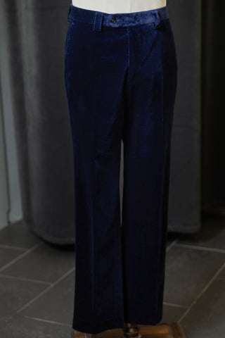 Dark Blue Velvet Trousers