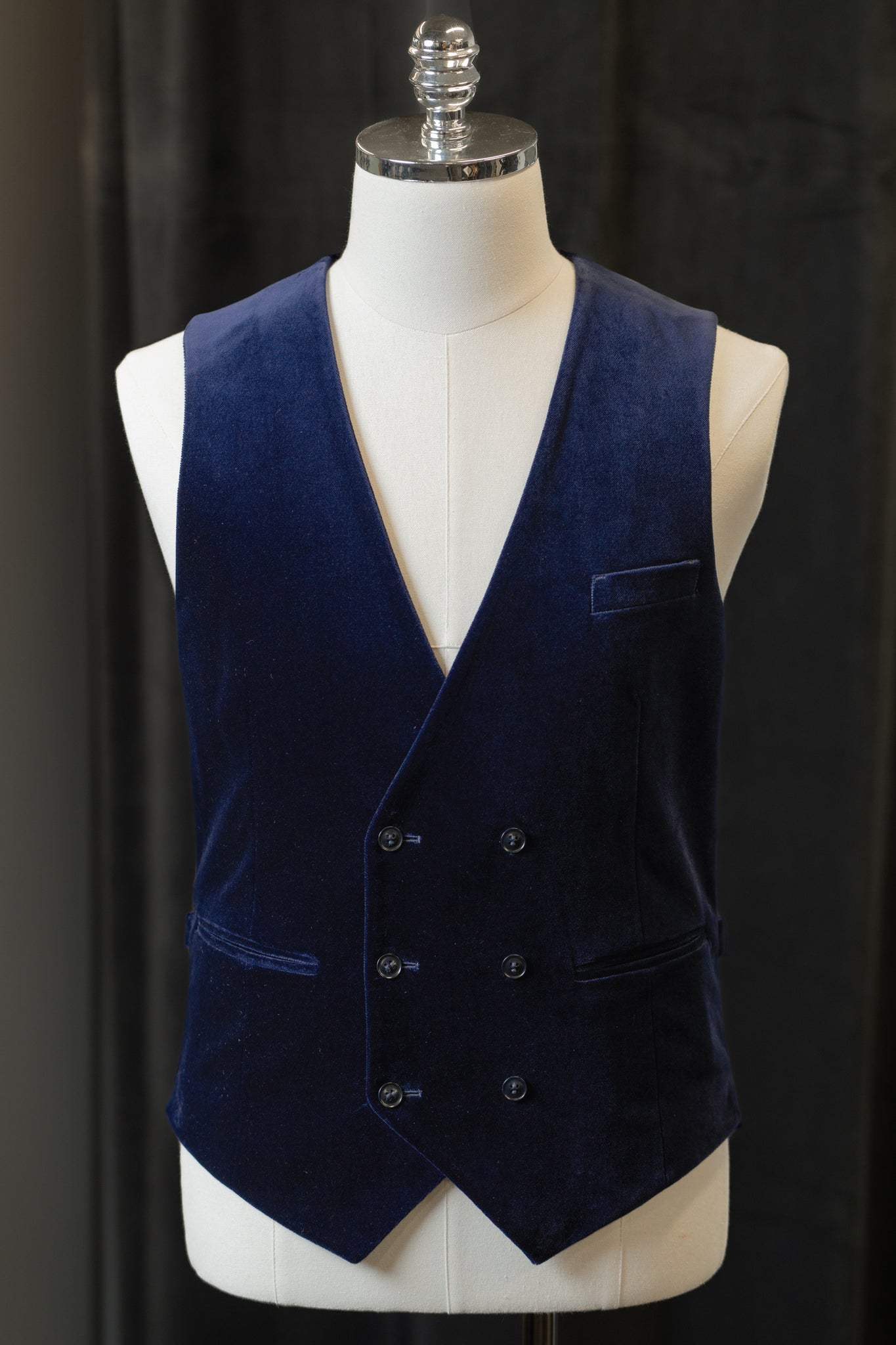 Dark Blue Velvet Waistcoats