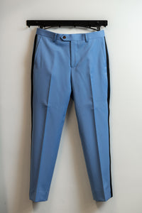 Light Blue Trousers With Black Side Line