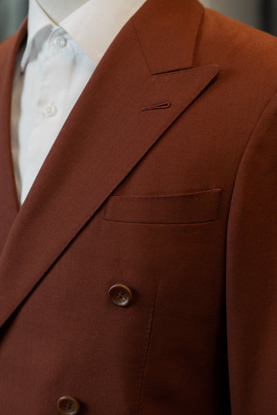 Fresco III Saddle Brown Double-breasted Suit