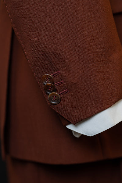 Fresco III Saddle Brown Double-breasted Suit