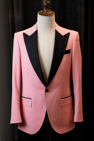 Pink Jackets With Black Peak Lapel