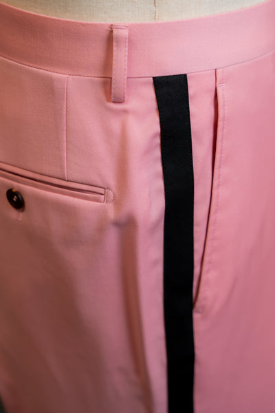 Pink Trousers With Black Side Line