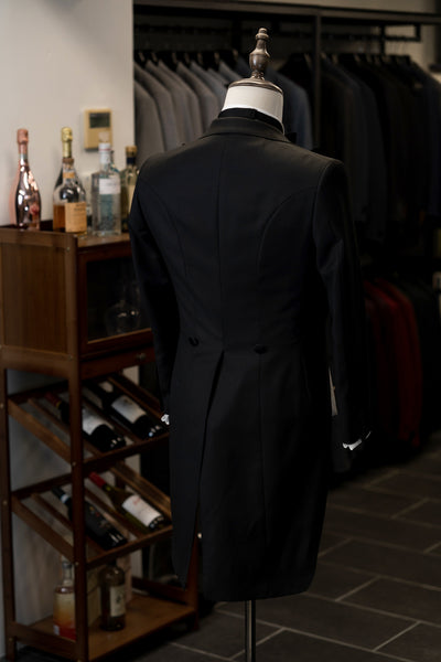 Black Tailcoat With White Waistcoats Suit