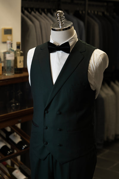 Dark Green Tuxedo With Black Notch Lapel Suit