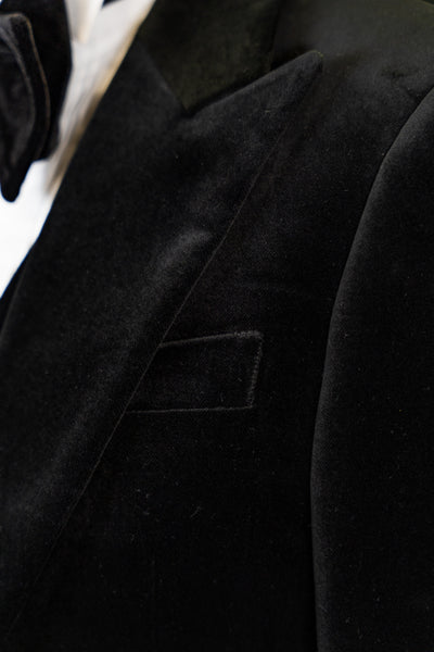 Black Velvet Tuxedo With Peak Lapels