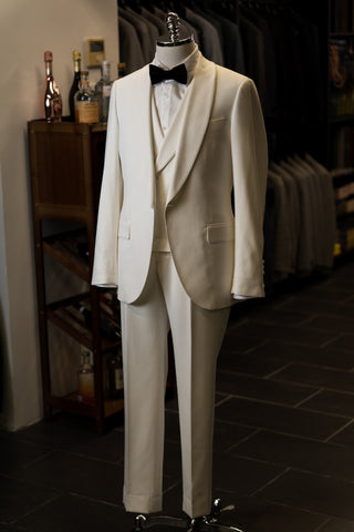 White Tuxedo With Shawl Lapel