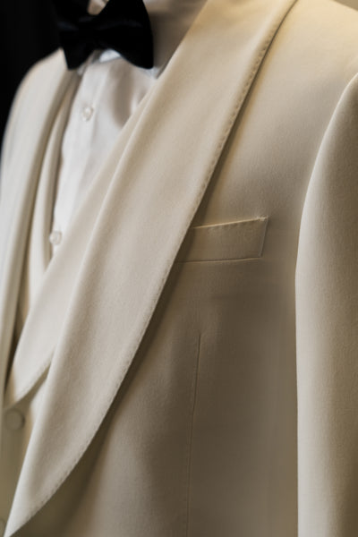 White Tuxedo With Shawl Lapel