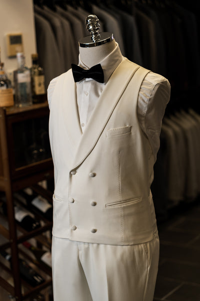 White Tuxedo With Shawl Lapel