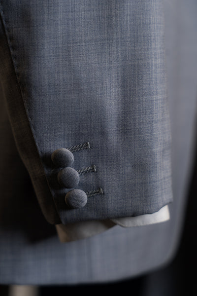 Light Blue With Notch Lapel Minimal Suit