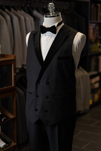Black Tuxedo With Black Velvet Notch Lapel