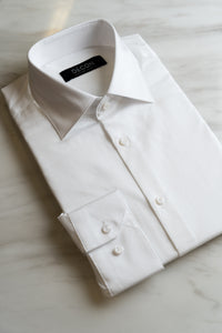 Spread Collar White Shirt